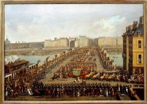 Traversée du nouveau pont par le cortège impérial pour la cérémonie du sacre de Napoléon Ier le 2 décembre - Jacques Bertaux