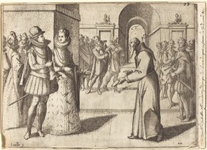 Un Capucin apportant les remerciements du roi de Bavière [recto] - Jacques Callot