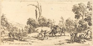 Attaque de voyageurs sur la route - Jacques Callot