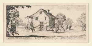 Scène de bataille devant une maison, des Misères et désastres de la guerre, #4 d
