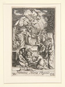 Naissance de la Vierge, n° 2 de La Vie de la Vierge - Jacques Callot