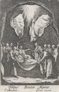 Enterrement de la Vierge, no. 12 de La Vie de la Vierge - Jacques Callot