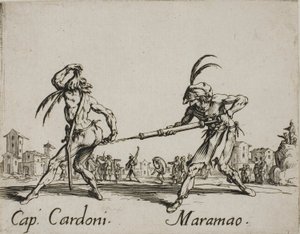Capitaine Cardoni - Maramao, planche 22 des Balli di Sfessania - Jacques Callot