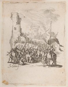 Christ portant la croix, no. 10 de 11 de La Petite Passion - Jacques Callot