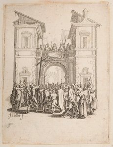 Christ présenté au peuple, no. 9 de 11 de La Petite Passion - Jacques Callot