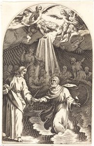 Christ Marchant sur l