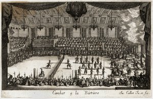 Combat a la barriere : le tournoi ... (gravure) - Jacques Callot