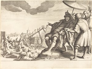 Construction et fortification du port de Livourne, vers 1614 - Jacques Callot