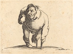Estropié avec béquille et jambe de bois - Jacques Callot