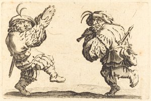 Danseurs avec flûte et tambourin - Jacques Callot