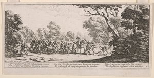 Découverte des malfaiteurs, illustration de Les Grandes misères de la guerre - Jacques Callot