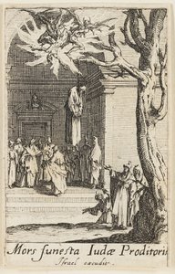 Mort de Judas, quatorzième planche des Martyres des Apôtres - Jacques Callot