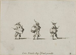 Exercice Militaire avec Tambours, planche deux de Les Exercices Militaires - Jacques Callot