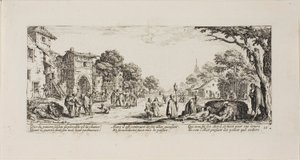 Soldats mourants au bord de la route, planche seize de Les Misères de la Guerre