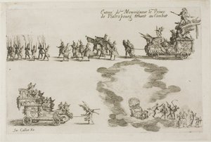 Entrée de Monseigneur le Prince de Phalsbourg, Défenseur dans le Combat, de Le Combat à la Barrière - Jacques Callot