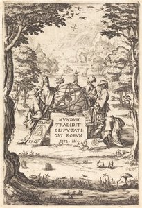 Frontispice pour la Cosmologia Sacrée (Titre avec astrologues)