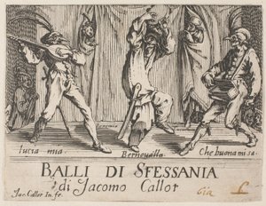Frontispice, de Balli di Sfessania - Jacques Callot