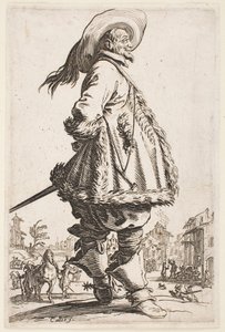 Gentilhomme en manteau bordé de fourrure, de la série « La Noblesse de Lorraine » - Jacques Callot