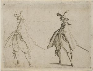 Gentleman avec une grande cape, vu de face, extrait des Caprices