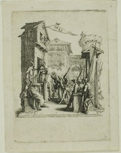 Jésus devant Caïphe, de La Petite Passion - Jacques Callot