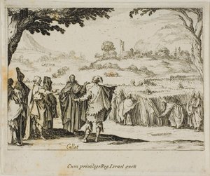 Jésus avec les Pharisiens, extrait du Nouveau Testament - Jacques Callot
