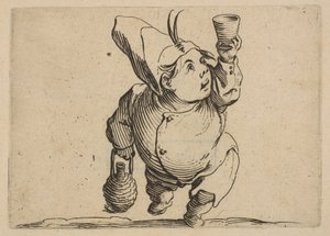 Le Buveur vu de Face, de Varie Figure Gobbi - Jacques Callot