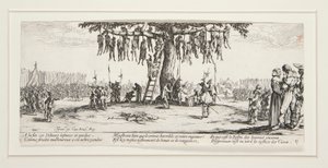 Les grandes misères de la guerre : No. 11 - La pendaison - Jacques Callot