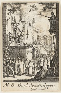 Martyre de saint Barthélemy, planche 9 des Martyres des Apôtres - Jacques Callot