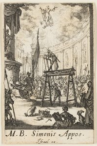 Martyre de saint Simon, planche dix des Martyres des Apôtres