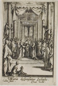 Marie épouse Joseph, extrait de La vie de la Vierge - Jacques Callot