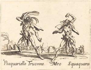 Pasquariello Truonno et Meo Squaquara, vers 1622 - Jacques Callot
