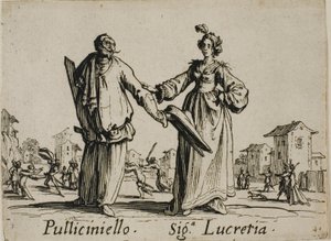 Pulliciniello - Signora Lucretia, planche 9 des Balli di Sfessania