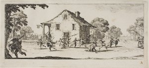 Scène de pillage, planche 4 des Misères de la guerre - Jacques Callot