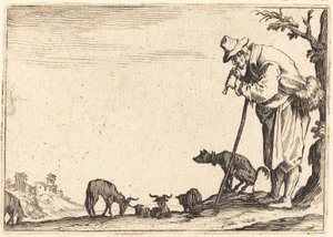 Berger jouant de la flûte - Jacques Callot