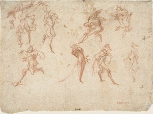 Esquisses pour les Balli di Sfessania (recto) Esquisses de Danseurs (verso)