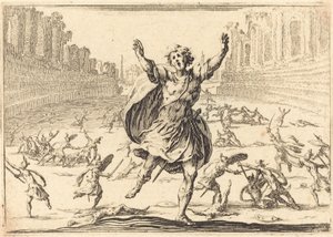 Escarmouche dans un cirque romain - Jacques Callot