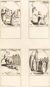 Saint Abondius; Saint Galbertus; Sainte Marciana; Saint Anacletus - Jacques Callot