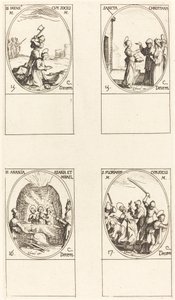 Sainte Bibiane; Saint Birin; Sainte Barbe; Saint Sabbas - Jacques Callot