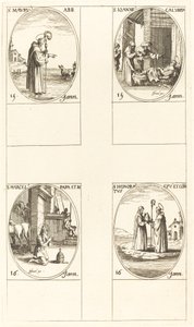 Saint Maur ; Saint Jean Calybite ; Saint Marcellus ; Saint Honoratus - Jacques Callot