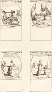 Saints Jonas et Barachisius; Saint Jean Climaque, abbé; Saint Benjamin; Saints Quirinus et Bal - Jacques Callot