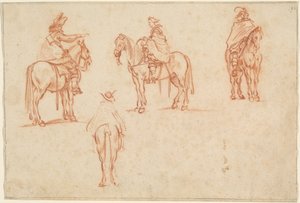 Étude de quatre cavaliers