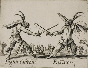 Taglia Cantoni - Fracasso, planche 24 de Balli di Sfessania - Jacques Callot
