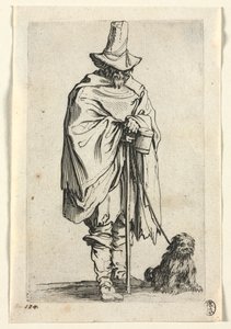 Les Mendiants : Aveugle avec son chien, vers 1623 - Jacques Callot