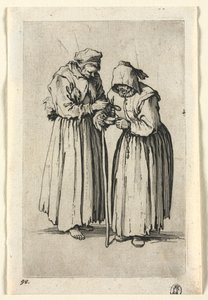 Les mendiants : Deux femmes mendiantes - Jacques Callot