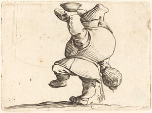 Le buveur, vue de dos - Jacques Callot