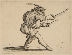 Le Duelliste aux Deux Sabres, de Varie Figure Gobbi - Jacques Callot