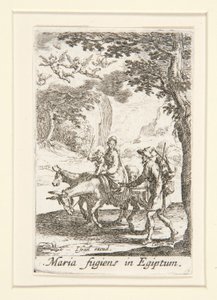 La Fuite en Égypte, no. 9 de La Vie de la Vierge - Jacques Callot
