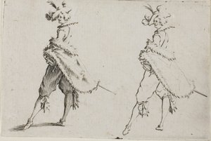 Le Gentilhomme avec un manteau, posant les mains sur les hanches, de Les Caprices