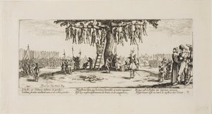 La Pendaison, plaque onze de Les Misères de la Guerre - Jacques Callot