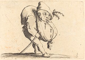 Le Bossu avec une canne, vers 1622